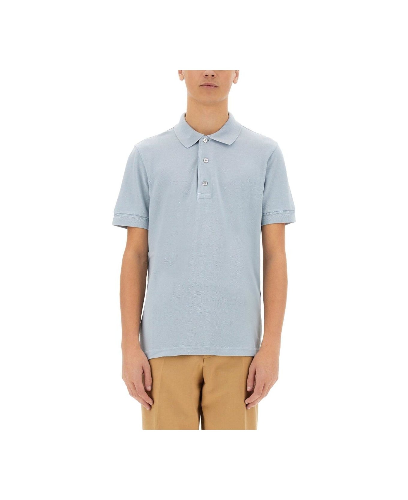 Logo Embroidered Short-sleeved Polo Shirt - 1