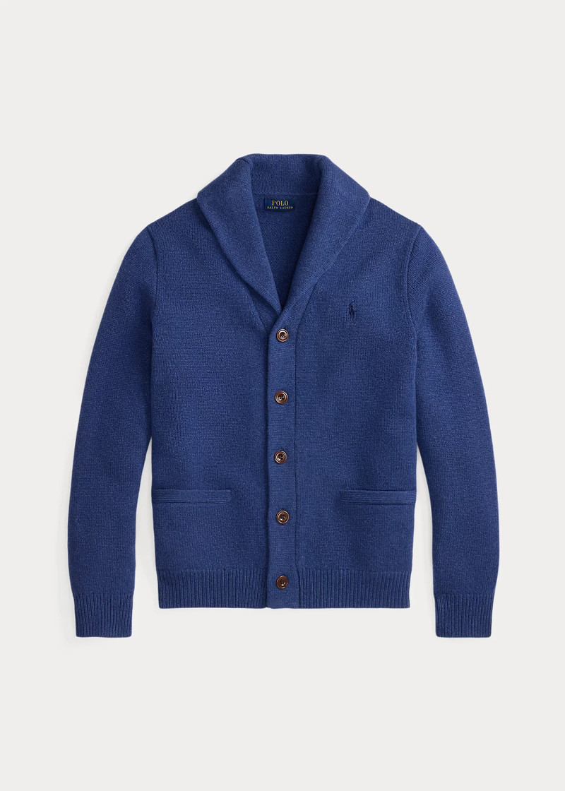 Wool-Cashmere Shawl-Collar Cardigan 1