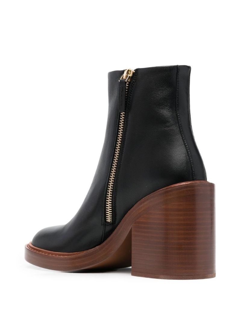 90mm leather ankle boots - 3