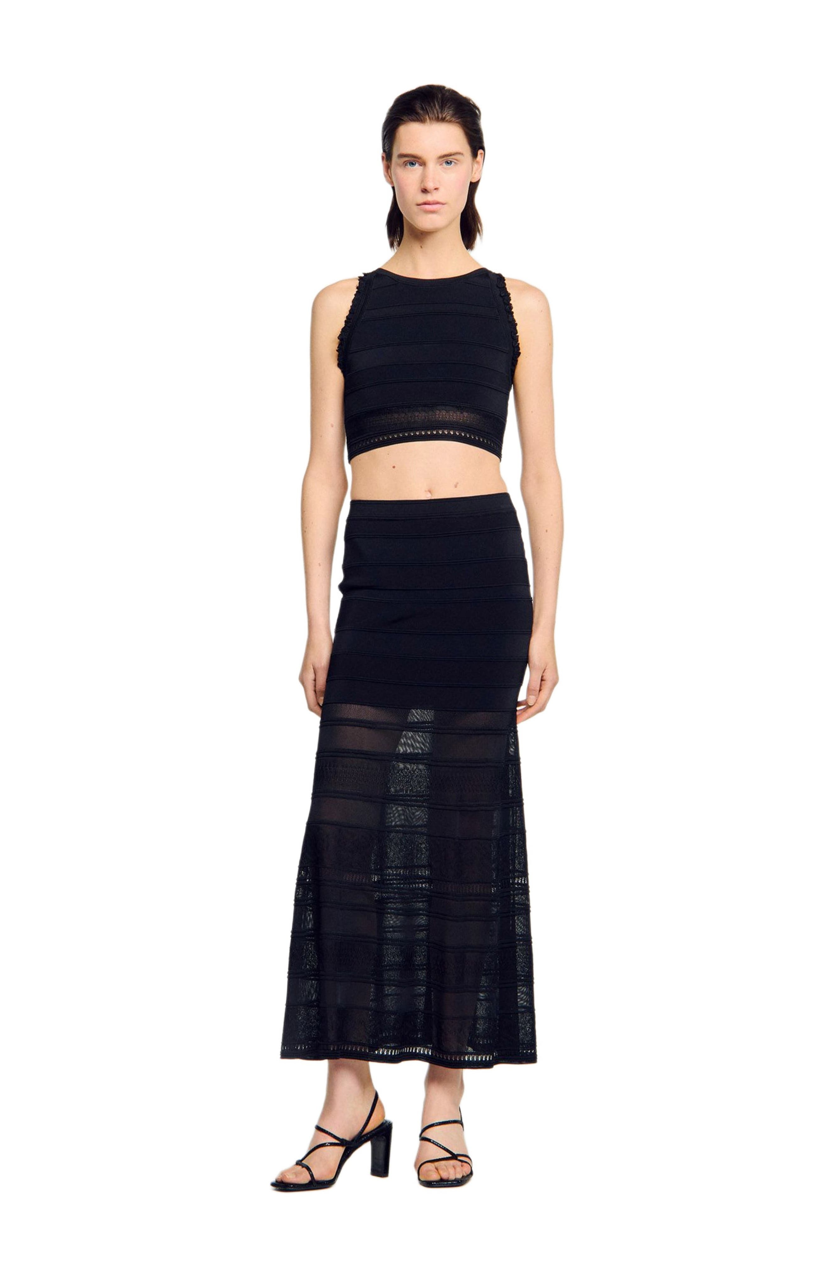SANDRO Sleeveless top in Black at Nordstrom - 6