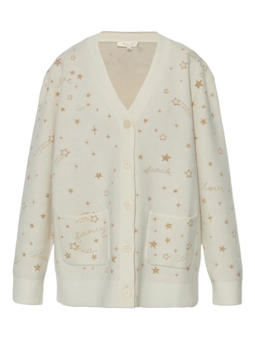 star-embellished patch-pocket cardigan - 1