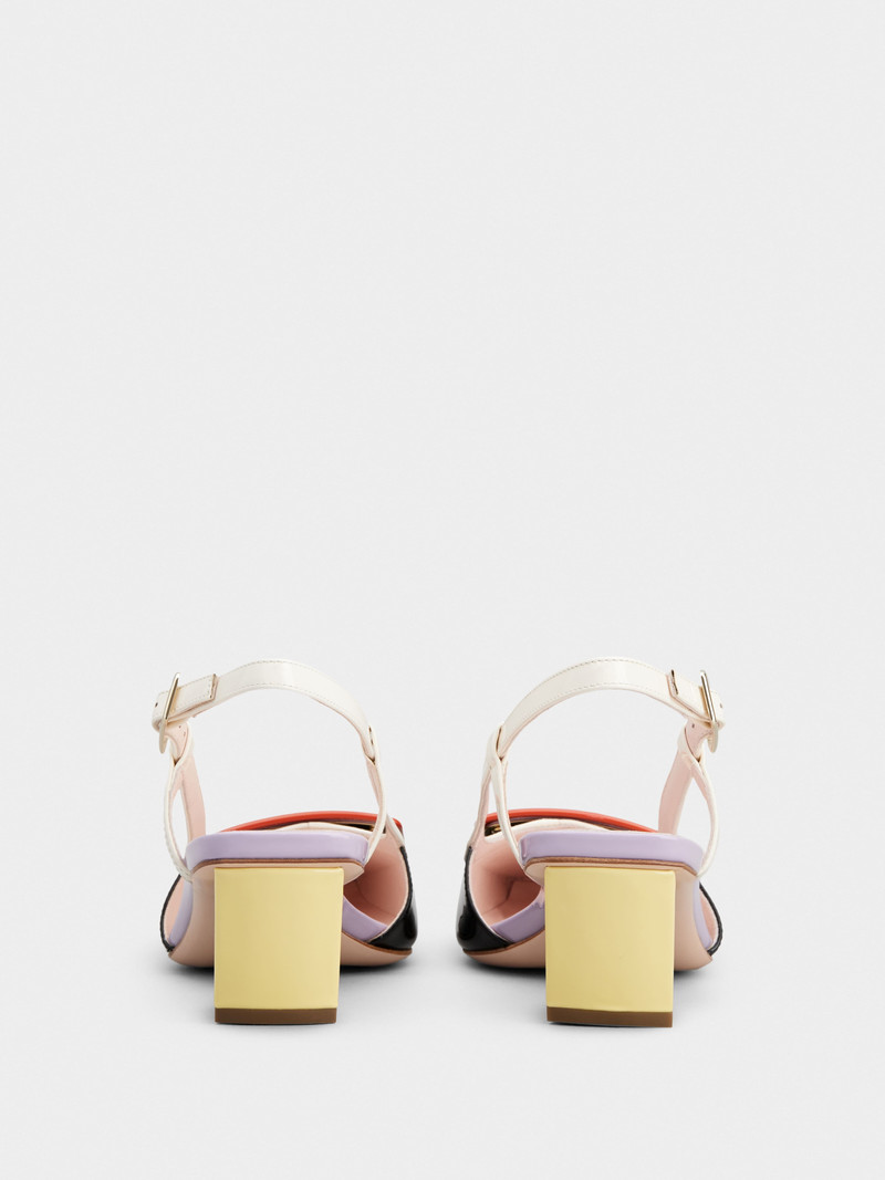 Roger Vivier Belle Vivier Covered Buckle Slingback Pumps in Patent Leather outlook