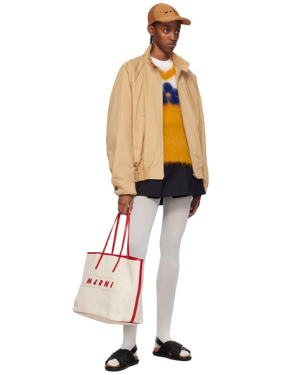 Marni Tan Patch Bomber Jacket outlook