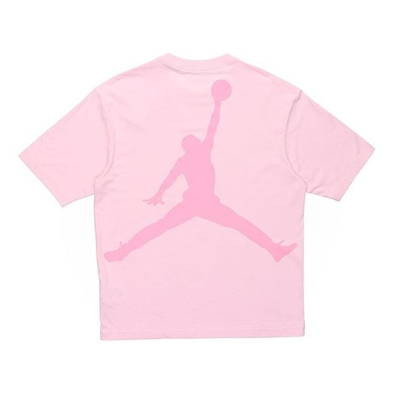 Jordan Men's Air Jordan Casual Sports Breathable Short Sleeve Pink T-Shirt DR9621-603 outlook