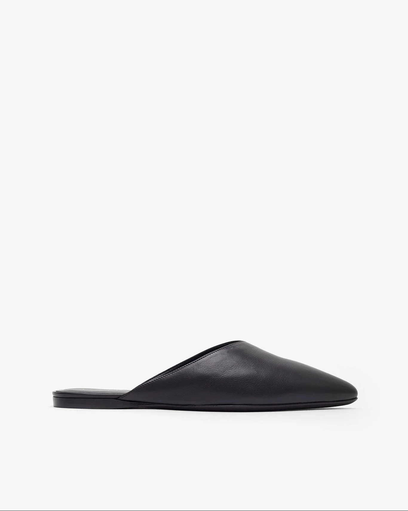 Homebody soft black leather slide sandals - 1