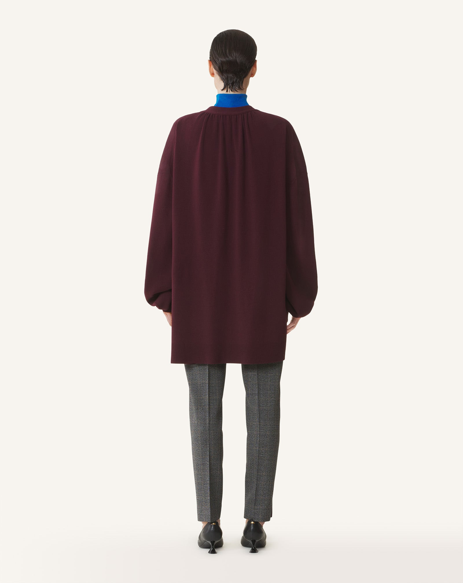 WOOL AND CASHMERE OVERSIZED CARDIGAN - 4