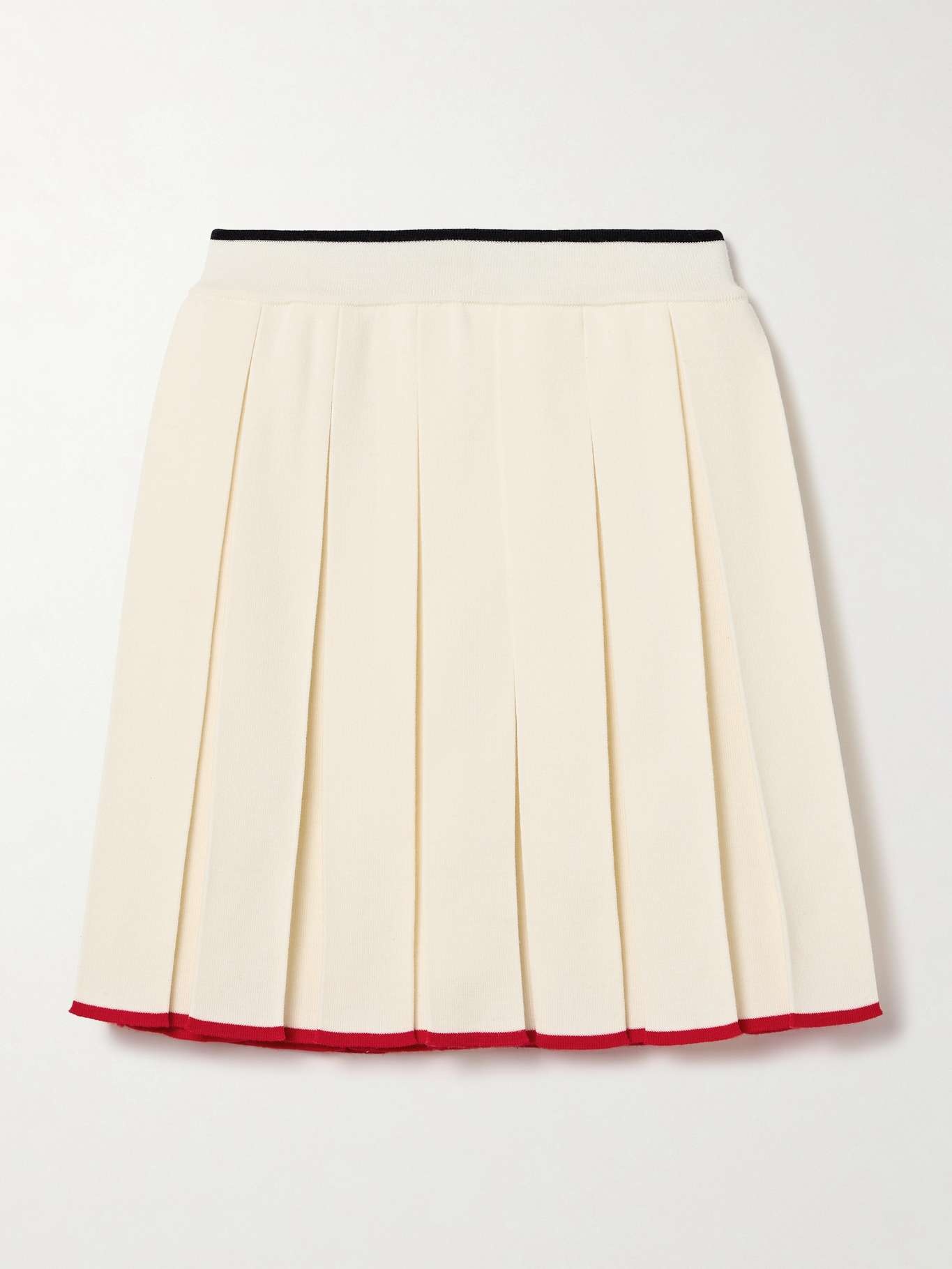 Pleated wool-blend mini skirt - 1