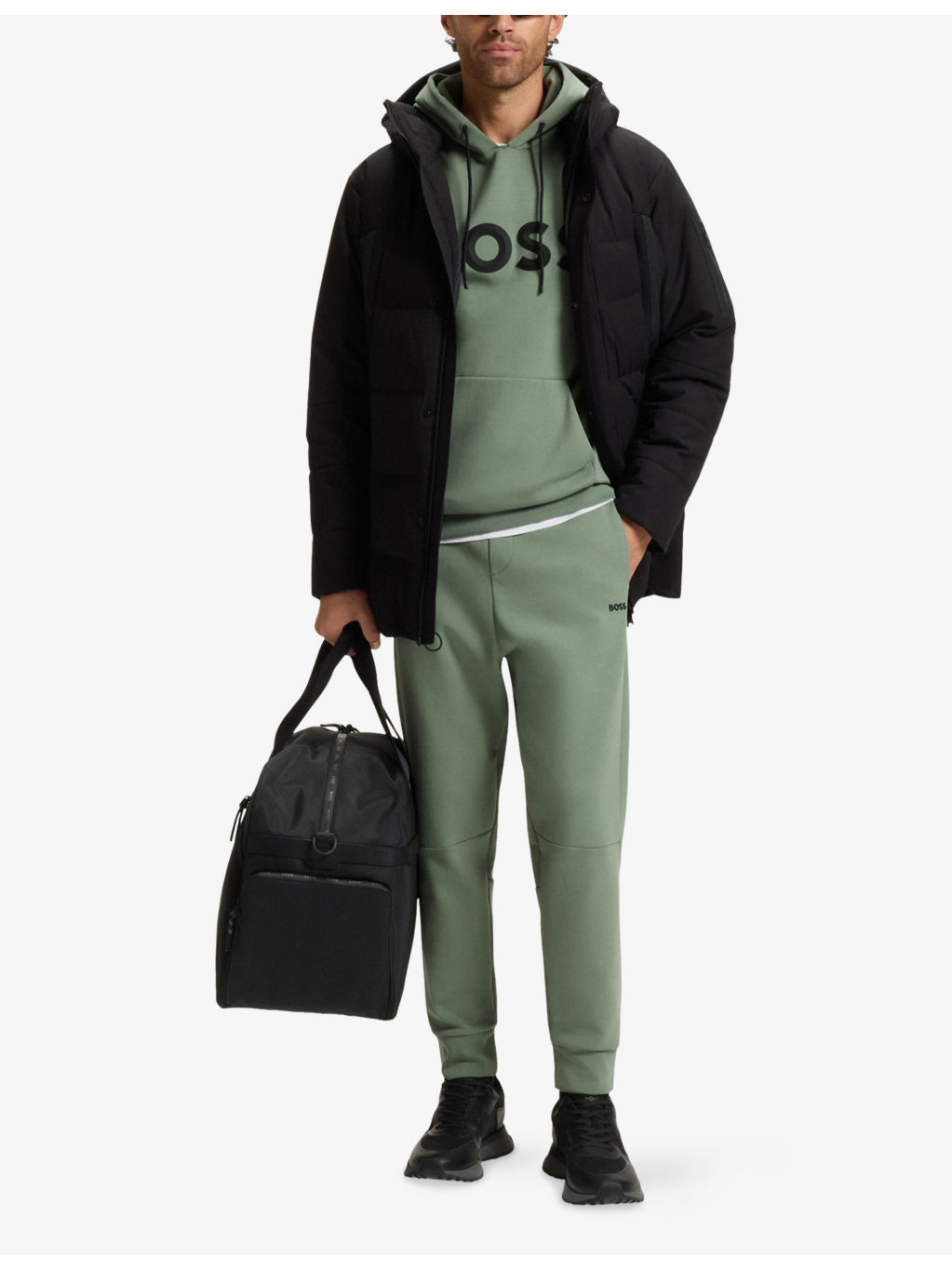 Branded Drawstring-Waist Cotton-Blend Jogging Bottoms - 2