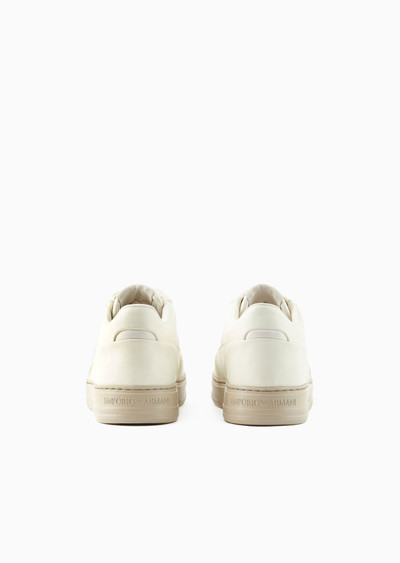 EMPORIO ARMANI Leather sneakers with side logo outlook