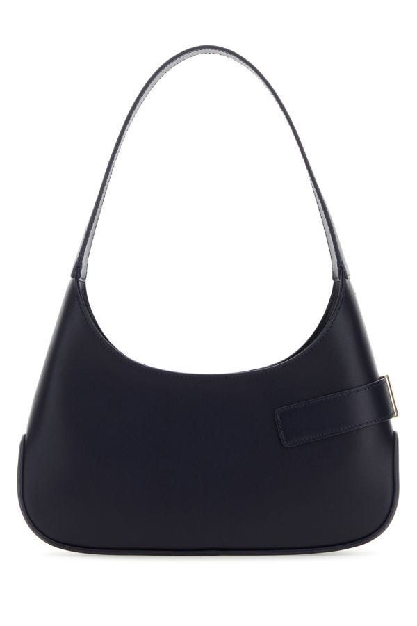 Midnight blue leather shoulder bag - 4