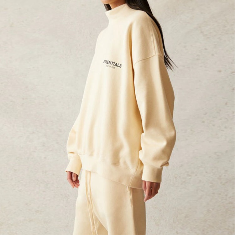 Fear of God Essentials SS21 Pull-Over Mockneck Buttercream FOG-SS21-555 - 6