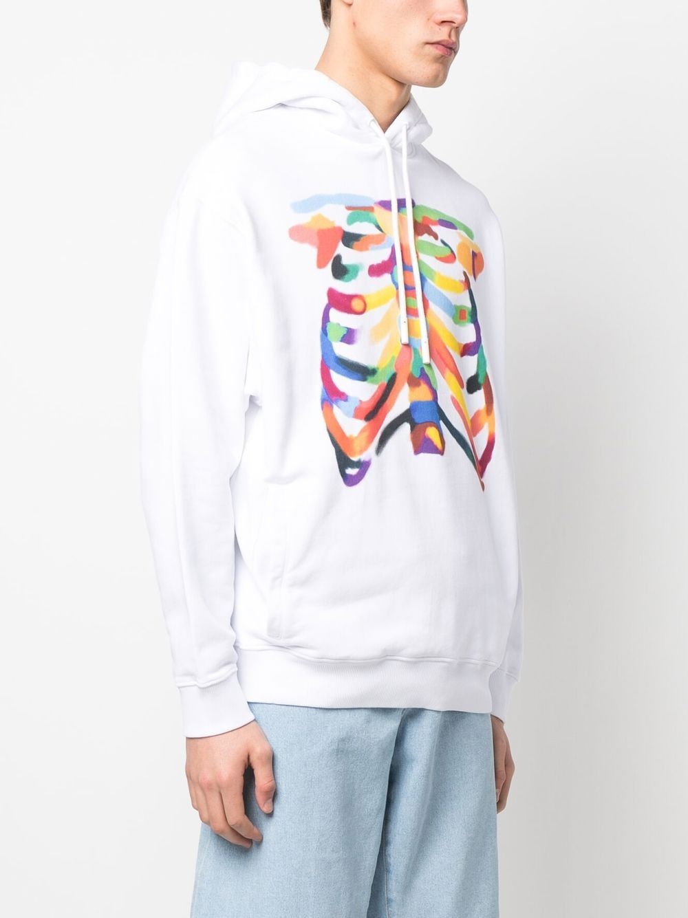 graphic-print cotton hoodie - 3