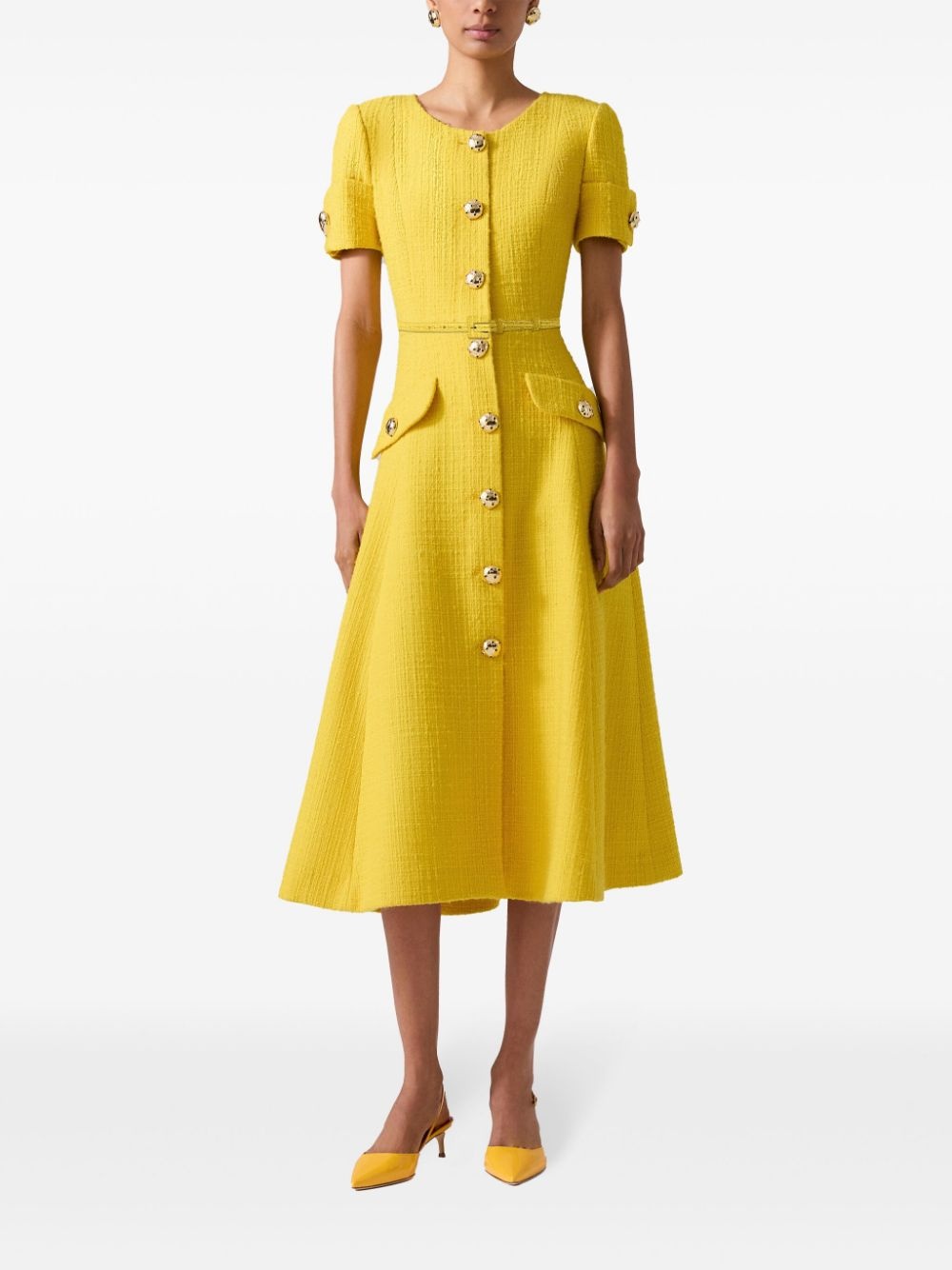 tweed midi dress - 2