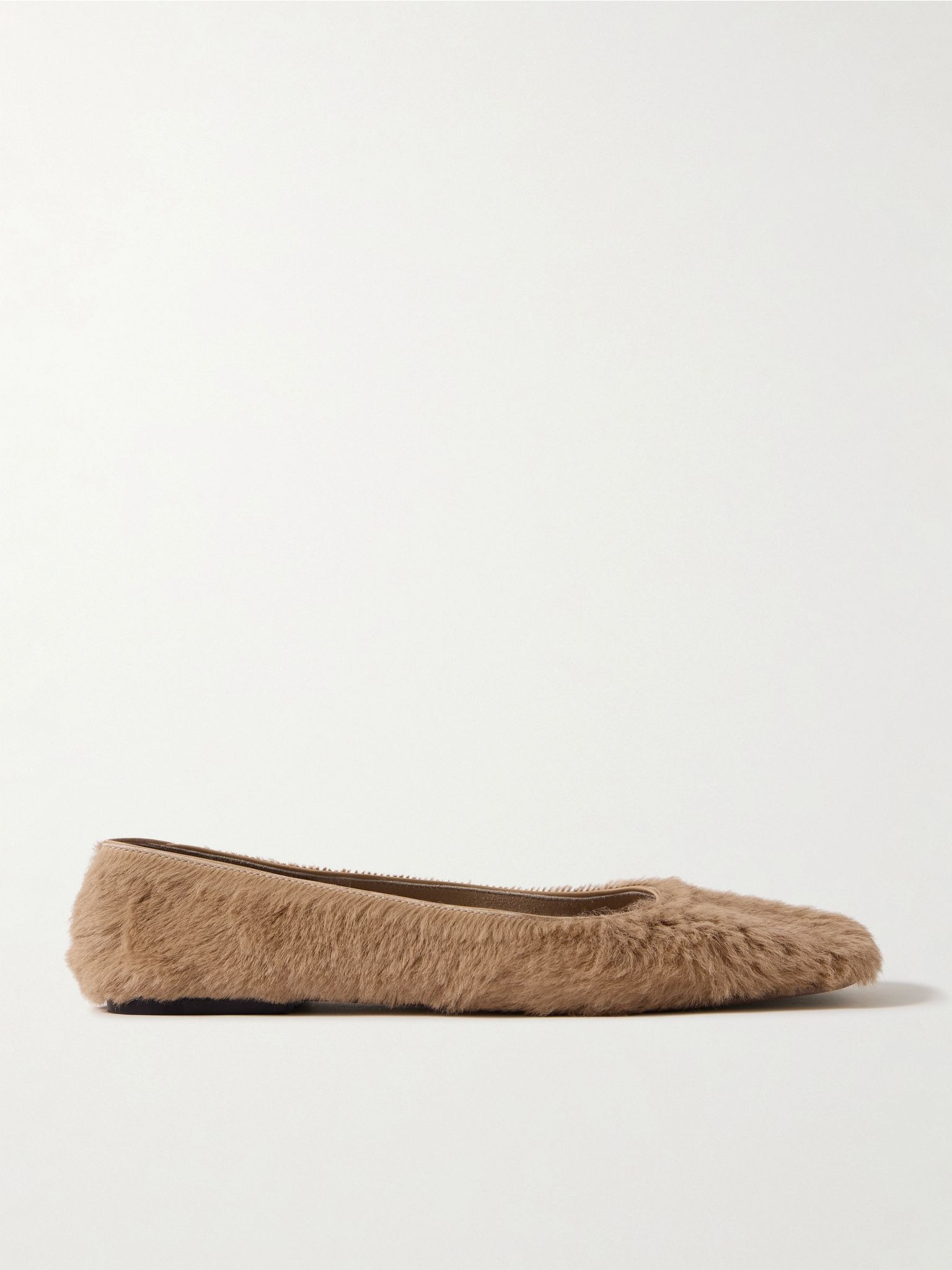 Calf hair ballet flats Beige - 1