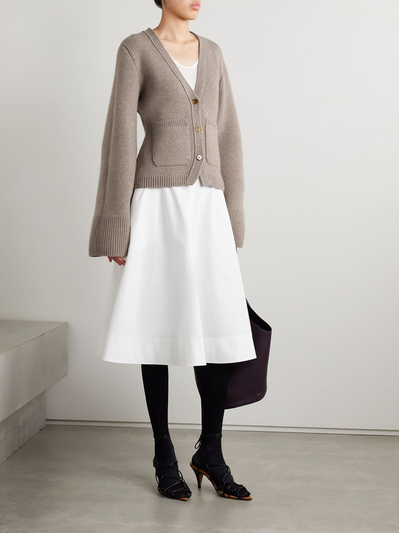 KHAITE Scarlet cashmere cardigan Brown outlook