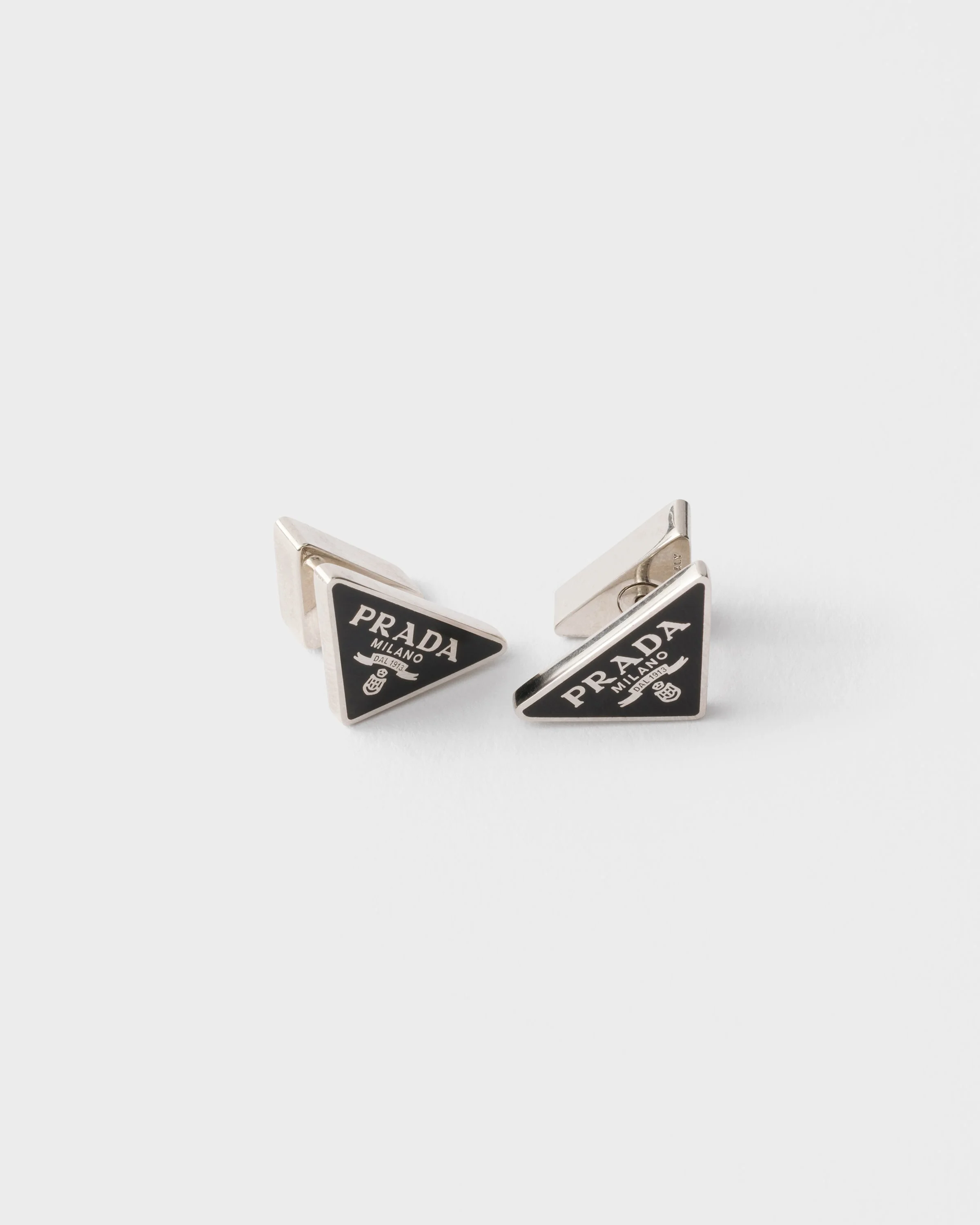 Enameled metal earrings - 1