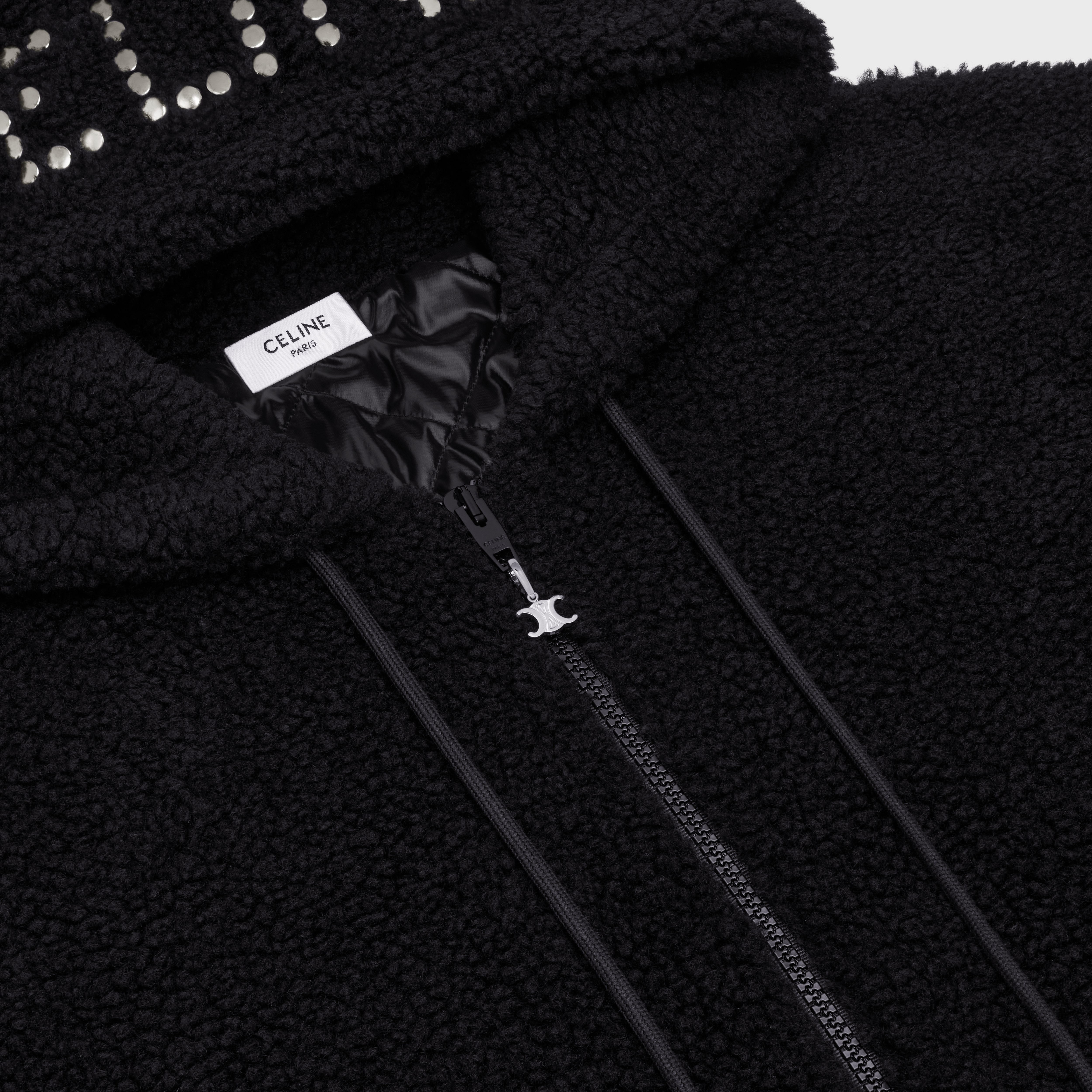 CELINE ZIPPED HOODIE IN FLEECE - 3
