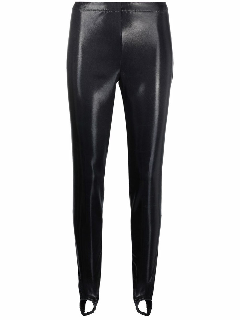 faux leather stirrup leggings 1