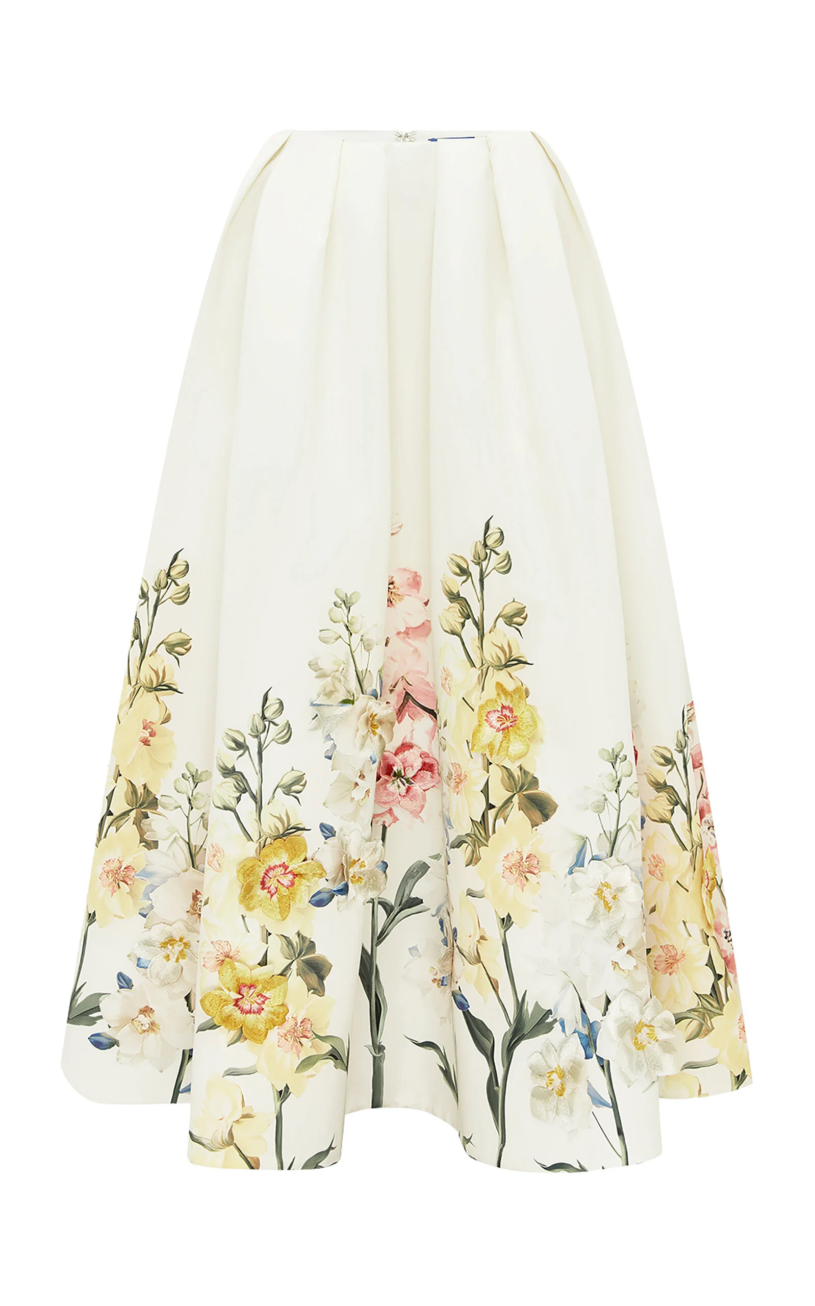 Victoria Embroidered Puff Maxi Skirt off-white - 1