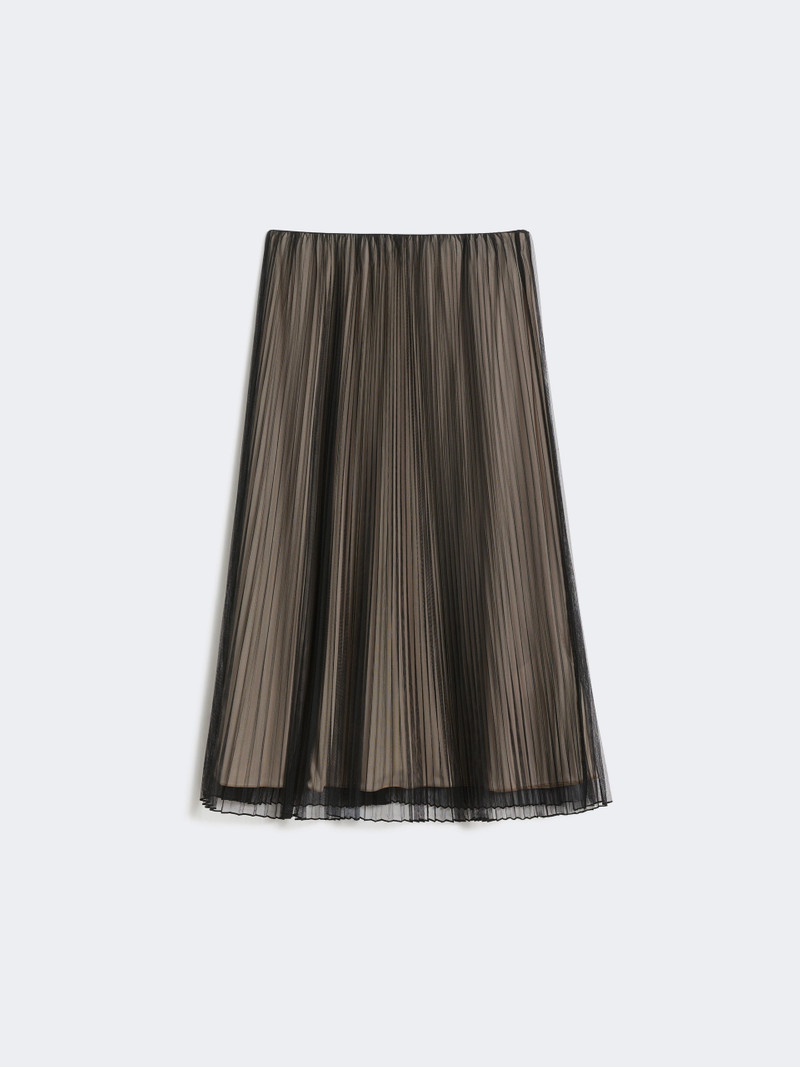 BABY Plissé-pleated tulle skirt - BLACK 1