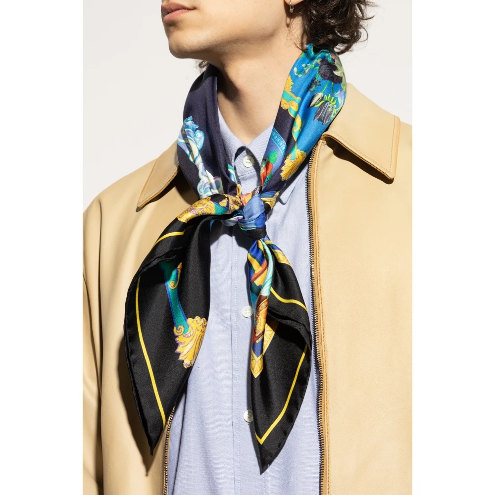 SILK SCARF WITH VERSACE GALLERY PRINT - 3