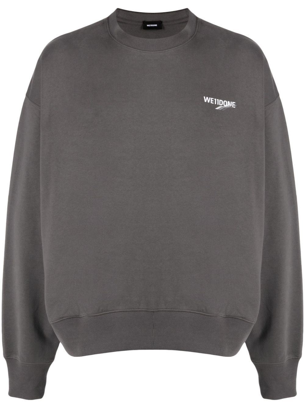 logo-print cotton sweatshirt - 1