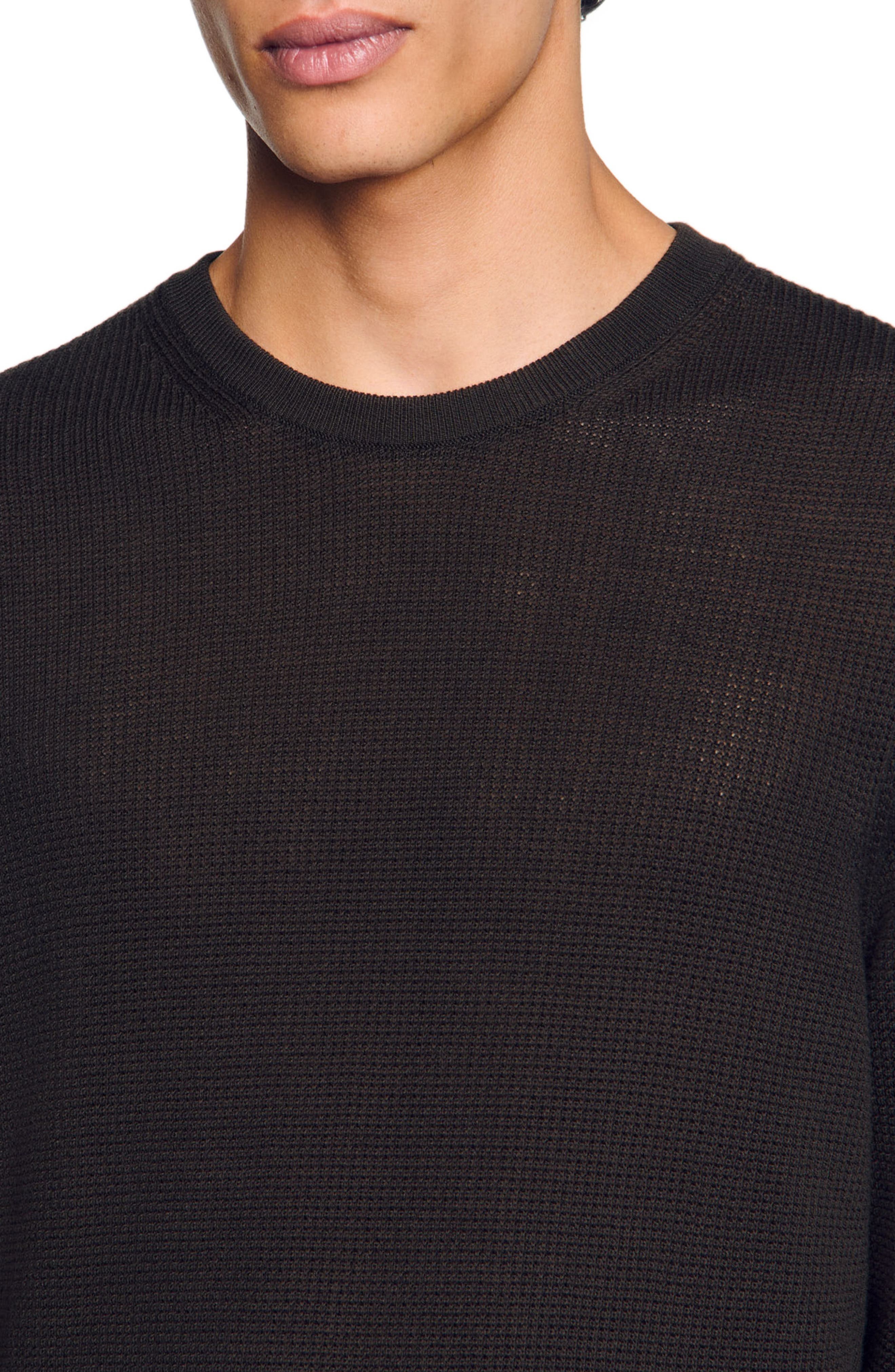SANDRO Textured knit sweater in Dark Kaki. at Nordstrom - 4