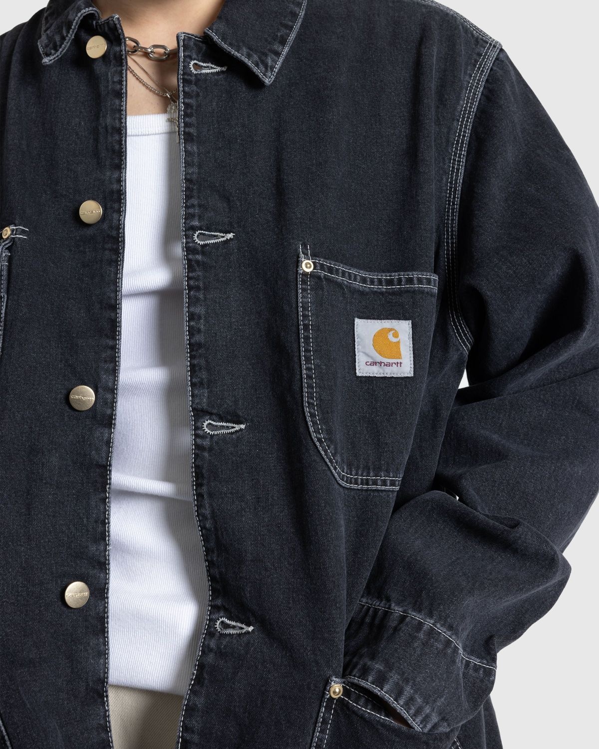 Carhartt WIP – OG Chore Coat Black/Heavy Stone Wash - 5