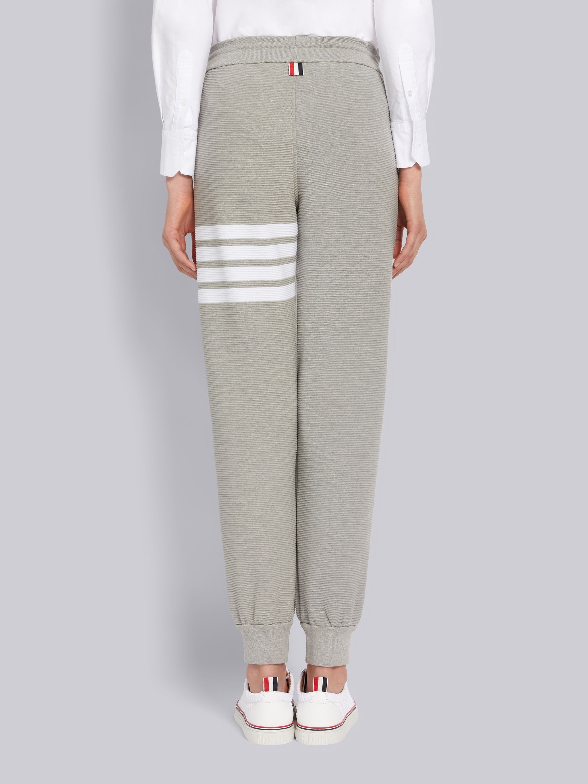 Light Grey Ottoman Rib 4-Bar Sweatpant - 3