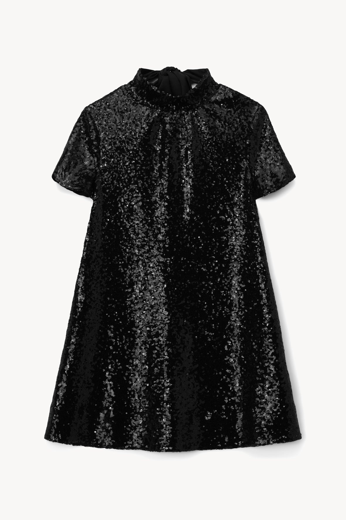 STAUD MINI ILANA DRESS BLACK SEQUINS - 1