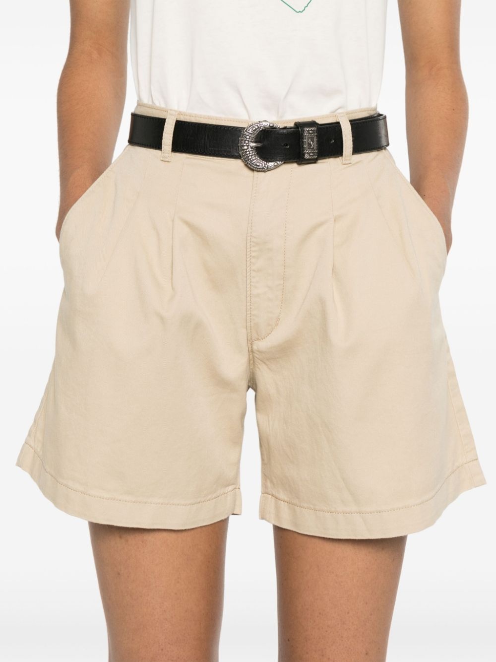 pleat-detail shorts - 5