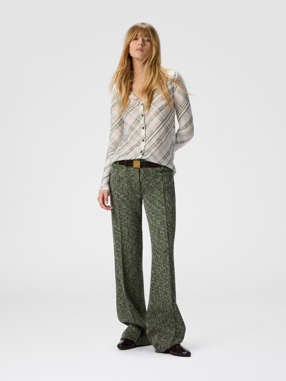 Tartan criss-cross shirt - 2