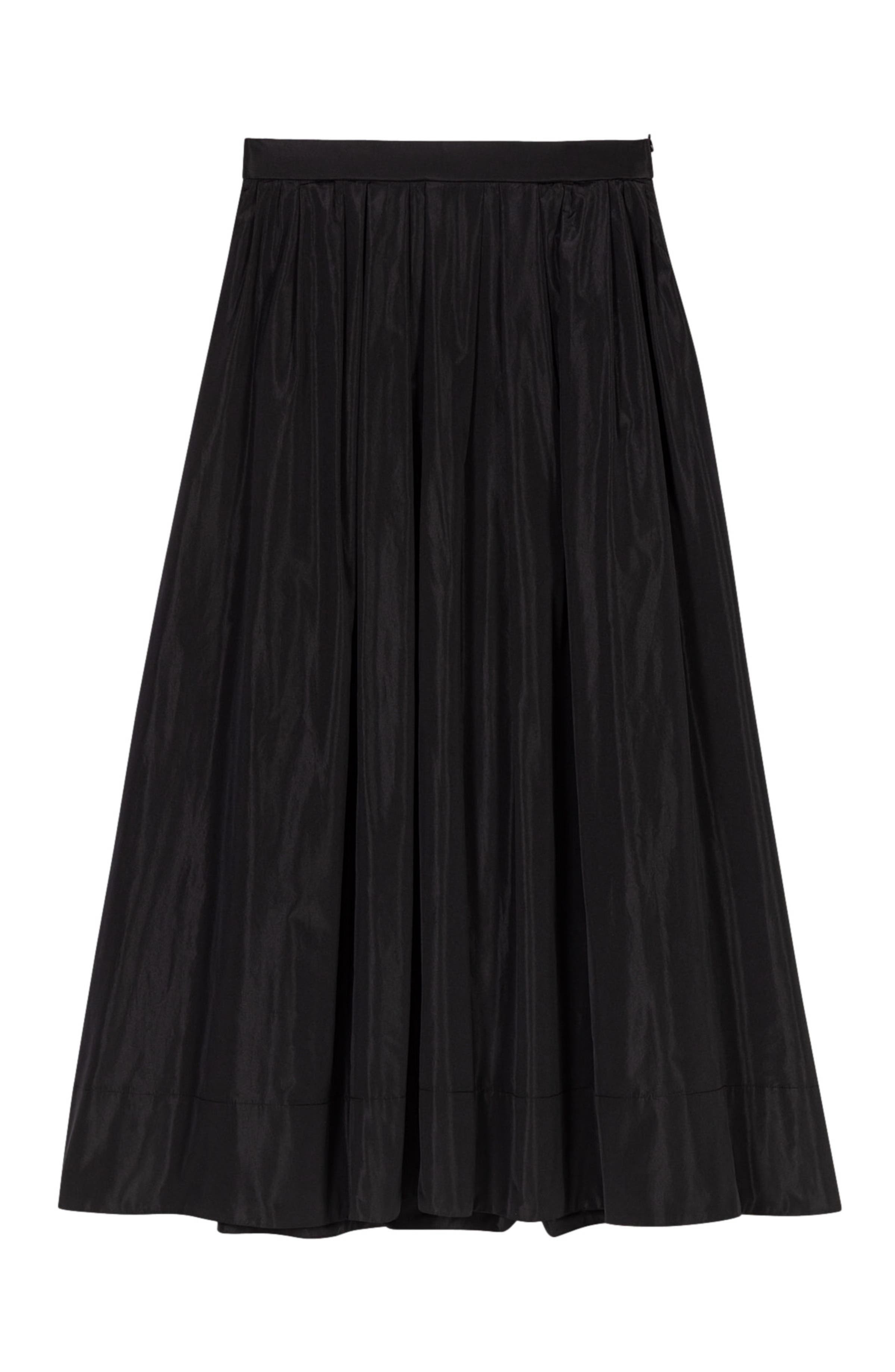 maje Long skirt with contrast waistband in Black at Nordstrom - 5