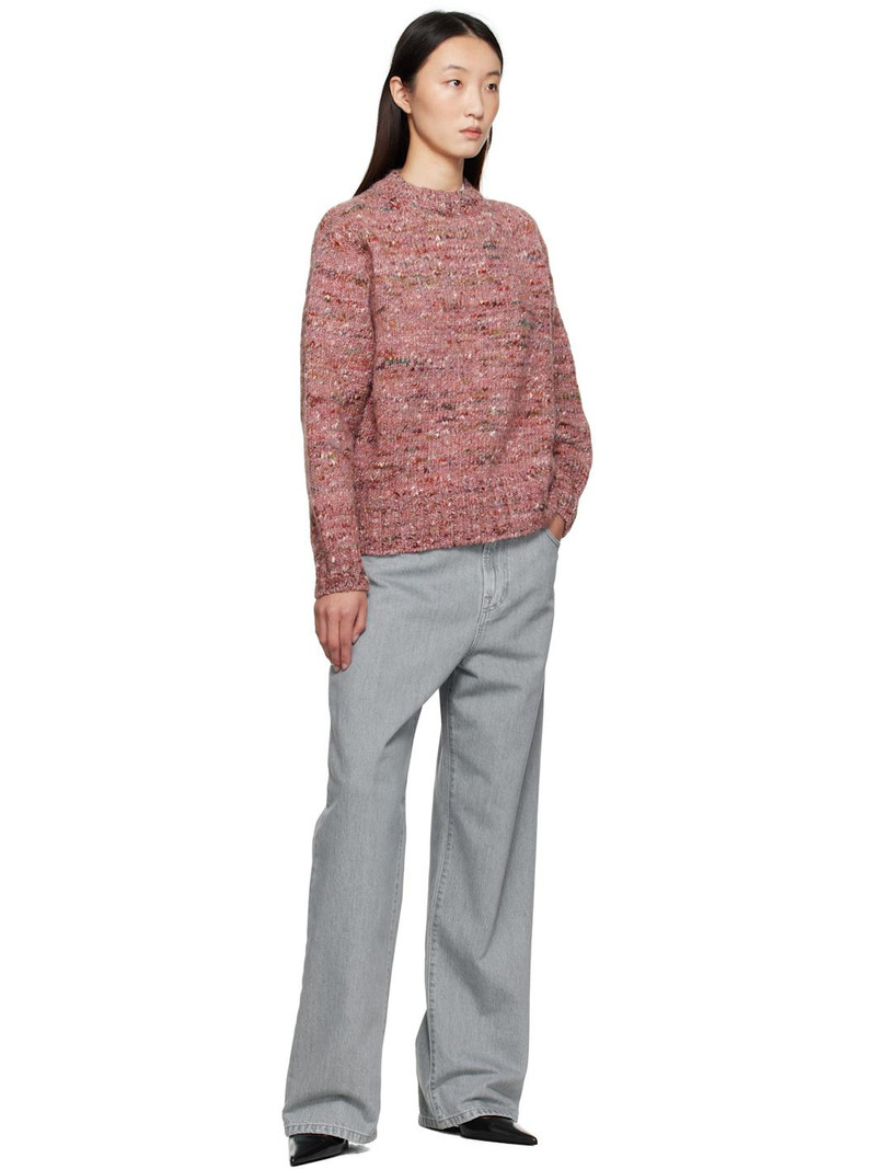 RÓHE Pink Melange Crewneck Sweater outlook