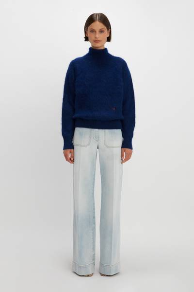 Victoria Beckham Polo Neck Jumper in Bright Navy outlook