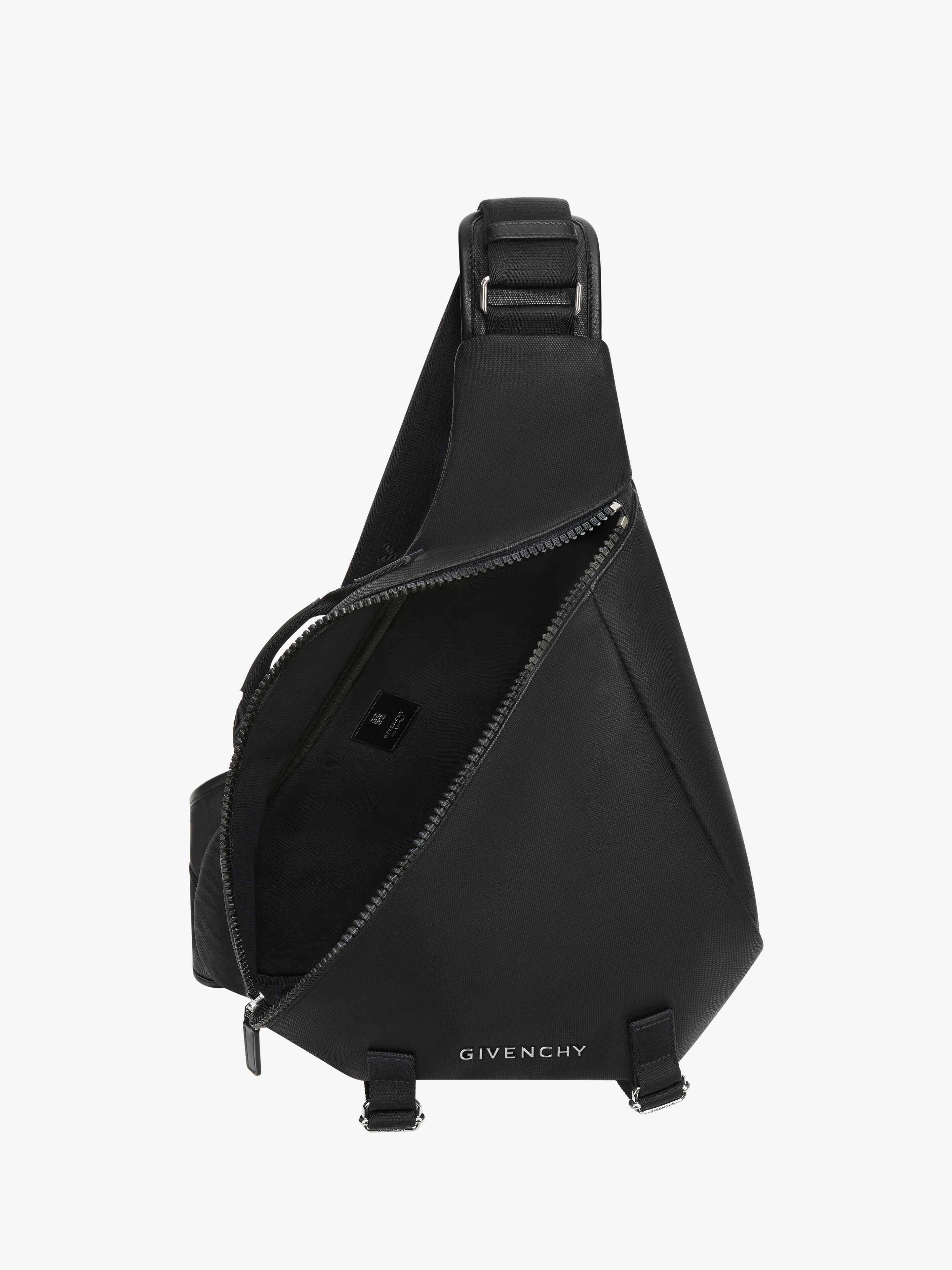 MEDIUM G-ZIP TRIANGLE BAG IN COATED CANVAS - 5