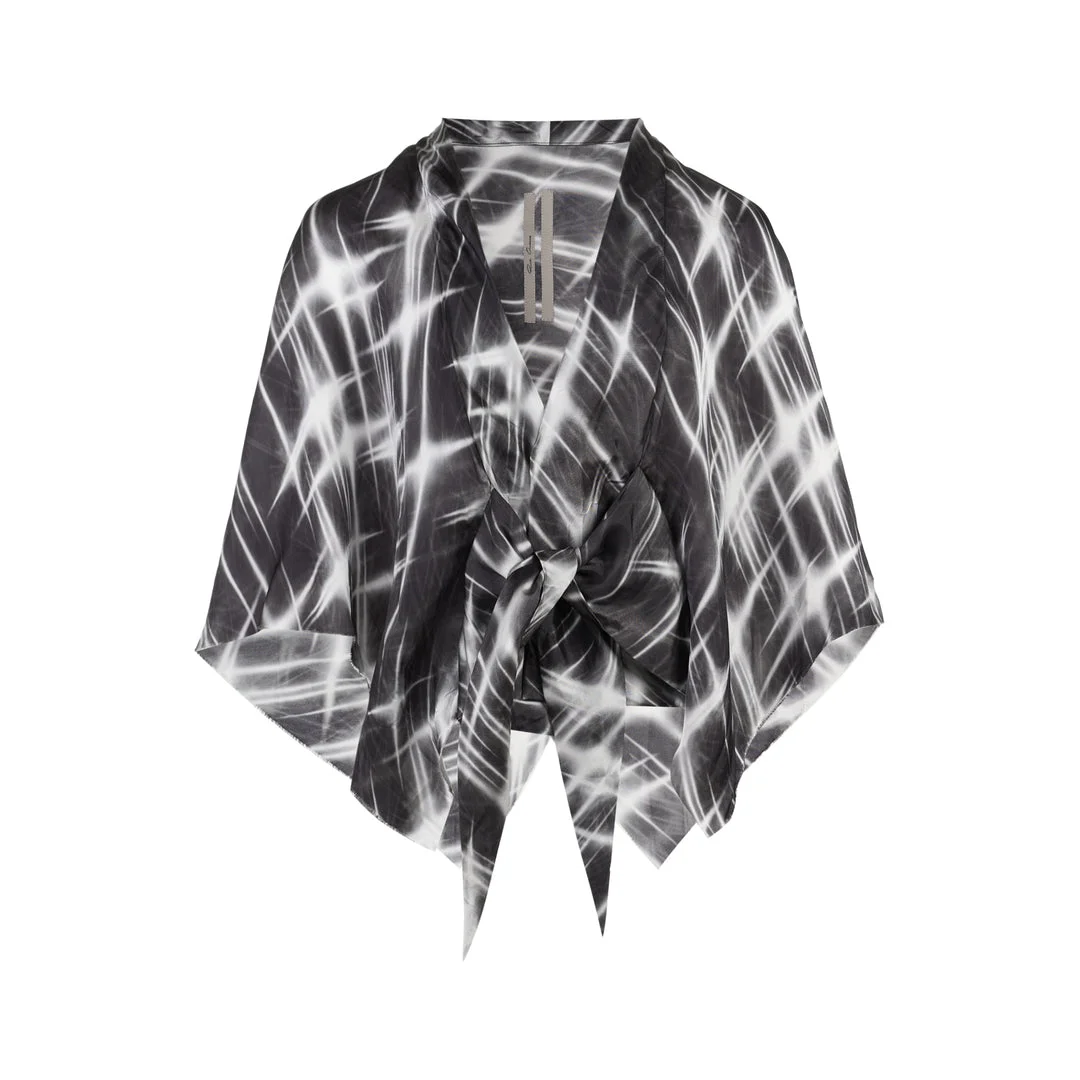 Half Moon Printed Wrap Top - 1
