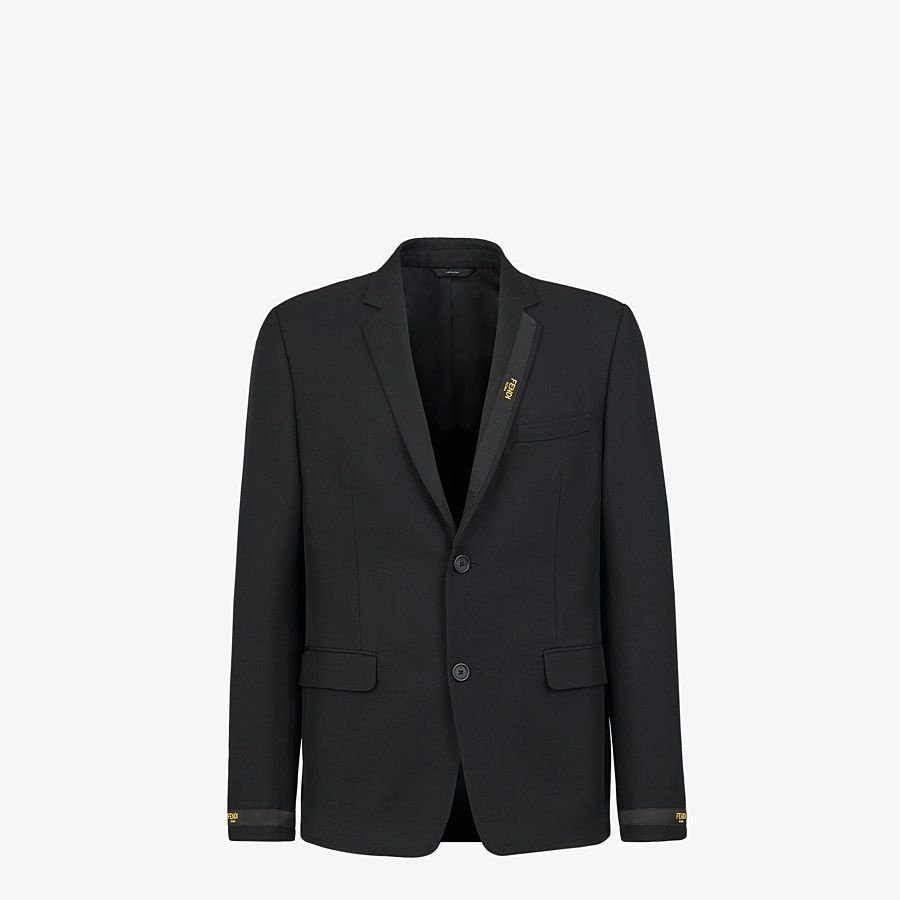 Black wool blazer - 1