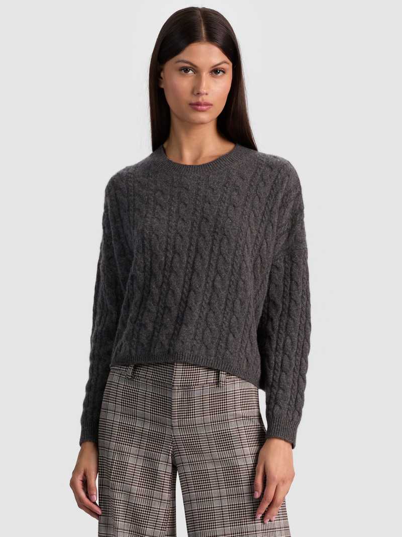 CECILIE CASHMERE CABLEKNIT PULLOVER 2