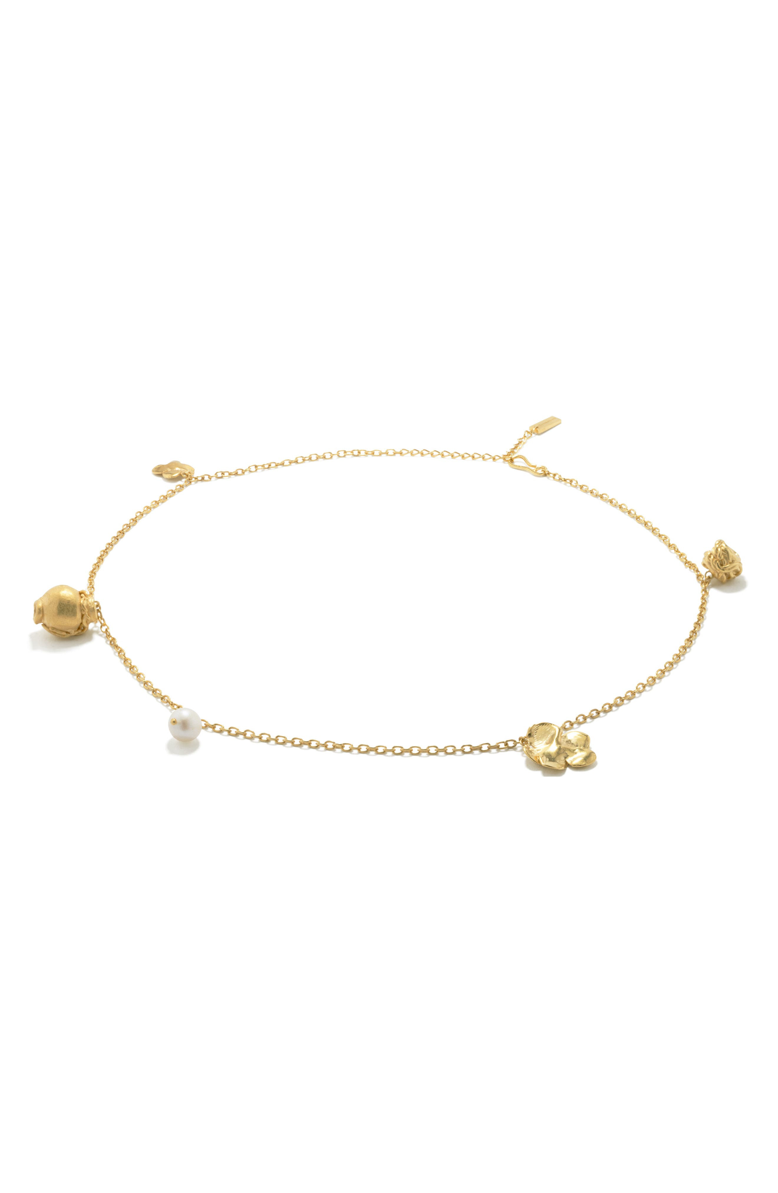 COMPLETEDWORKS Tumbled Multi Charm Necklace in 18Ct Gold Plated at Nordstrom - 4