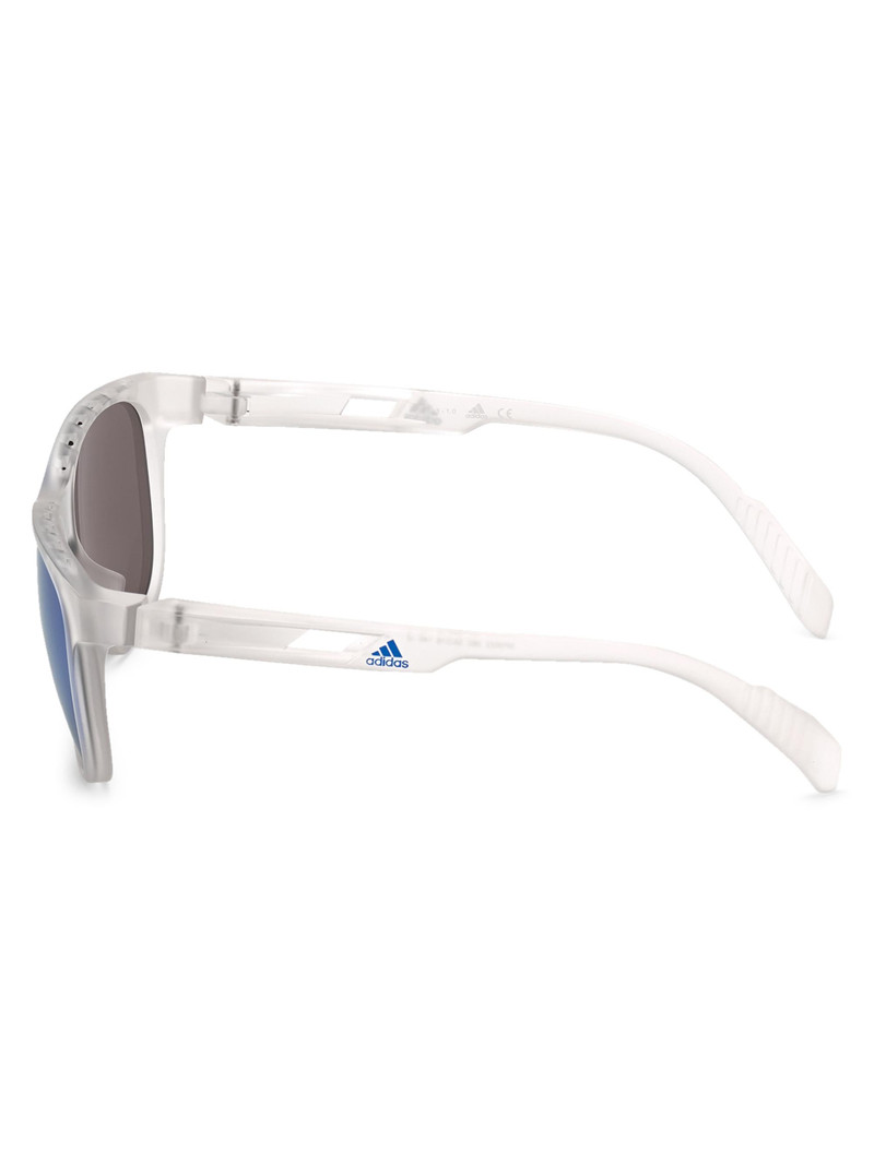 Men's 55MM Square Injected Sunglasses - Crystalsmokemirror 4