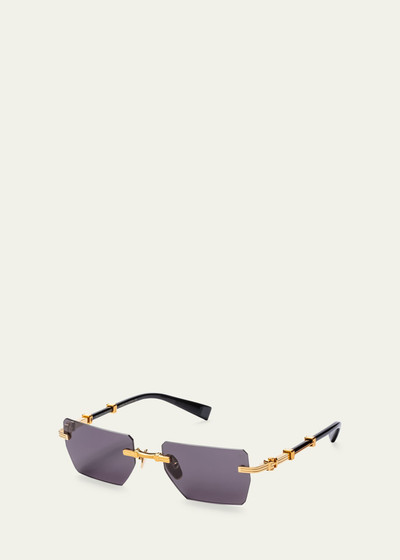 Balmain Pierre Oval Acetate Sunglasses outlook