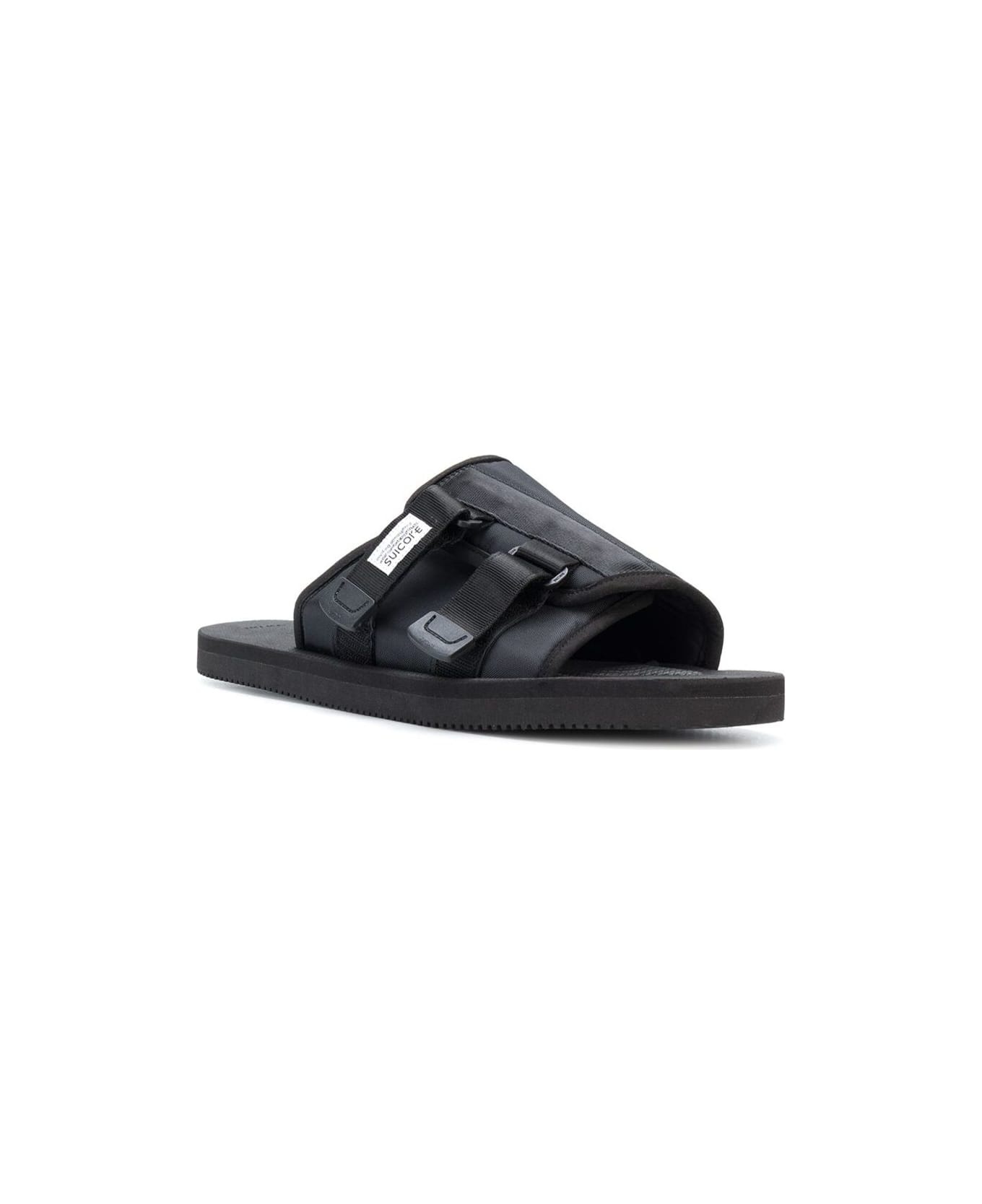 'kaw-cab' Black Sandals With Velcro Fastening In Nylon Man Suicoke - 2