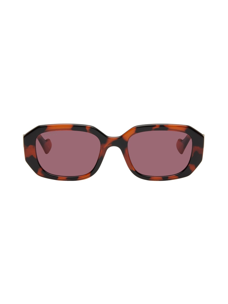 Tortoiseshell Rectangular Sunglasses - 1