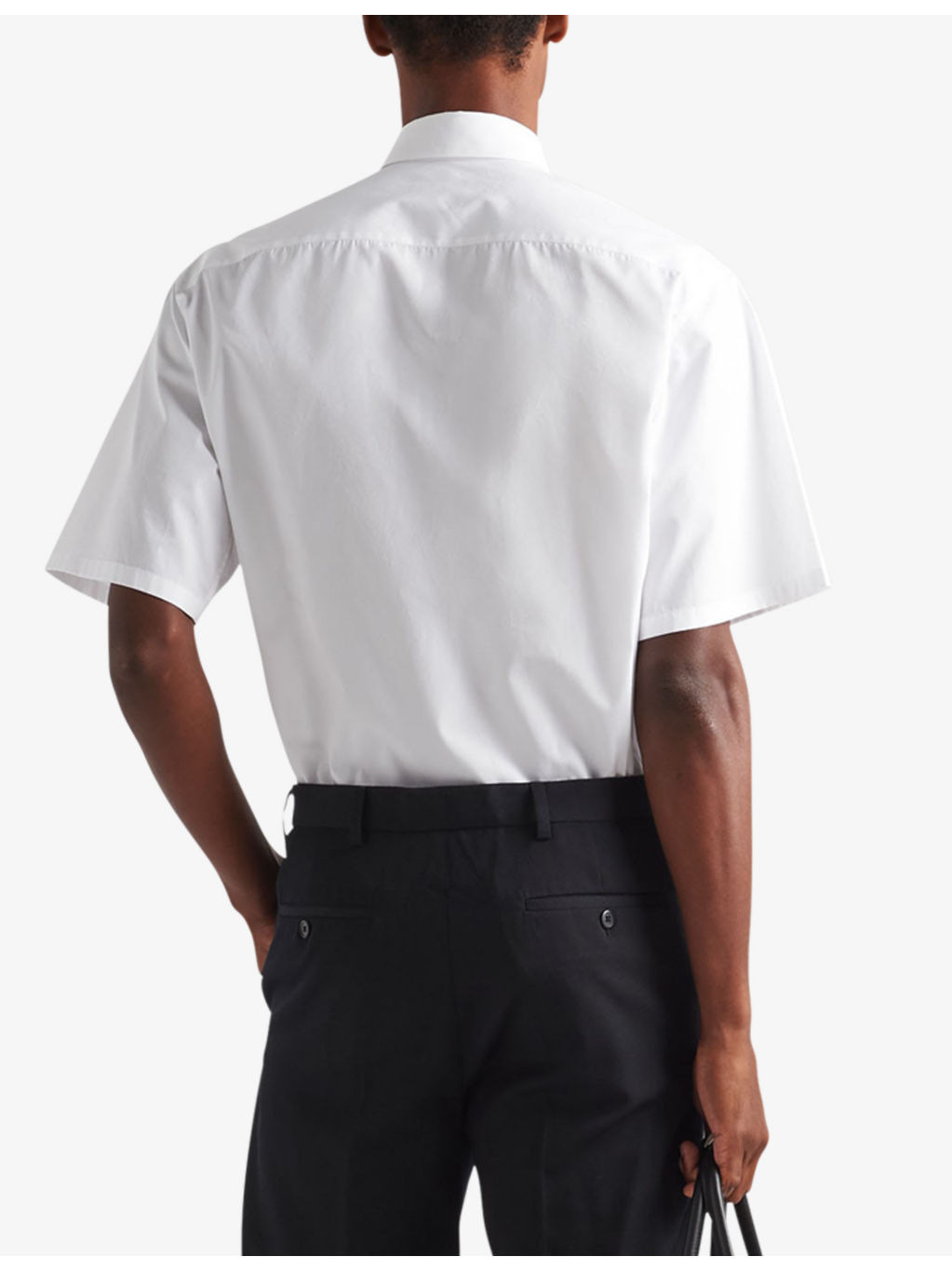 Brand-plaque short-sleeved regular-fit cotton shirt - 4