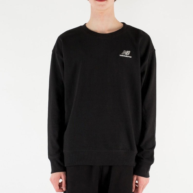 New Balance SS22 Embroidered Logo Sports Round Neck Pullover Black UT21501-BK - 3