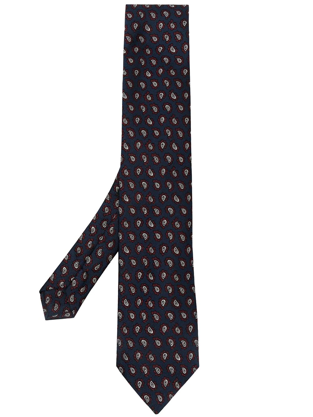 paisley-print silk tie - 1