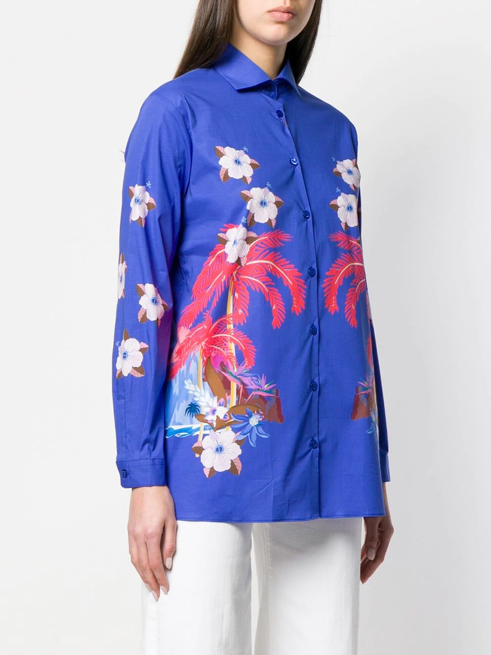 floral embroidered shirt - 3