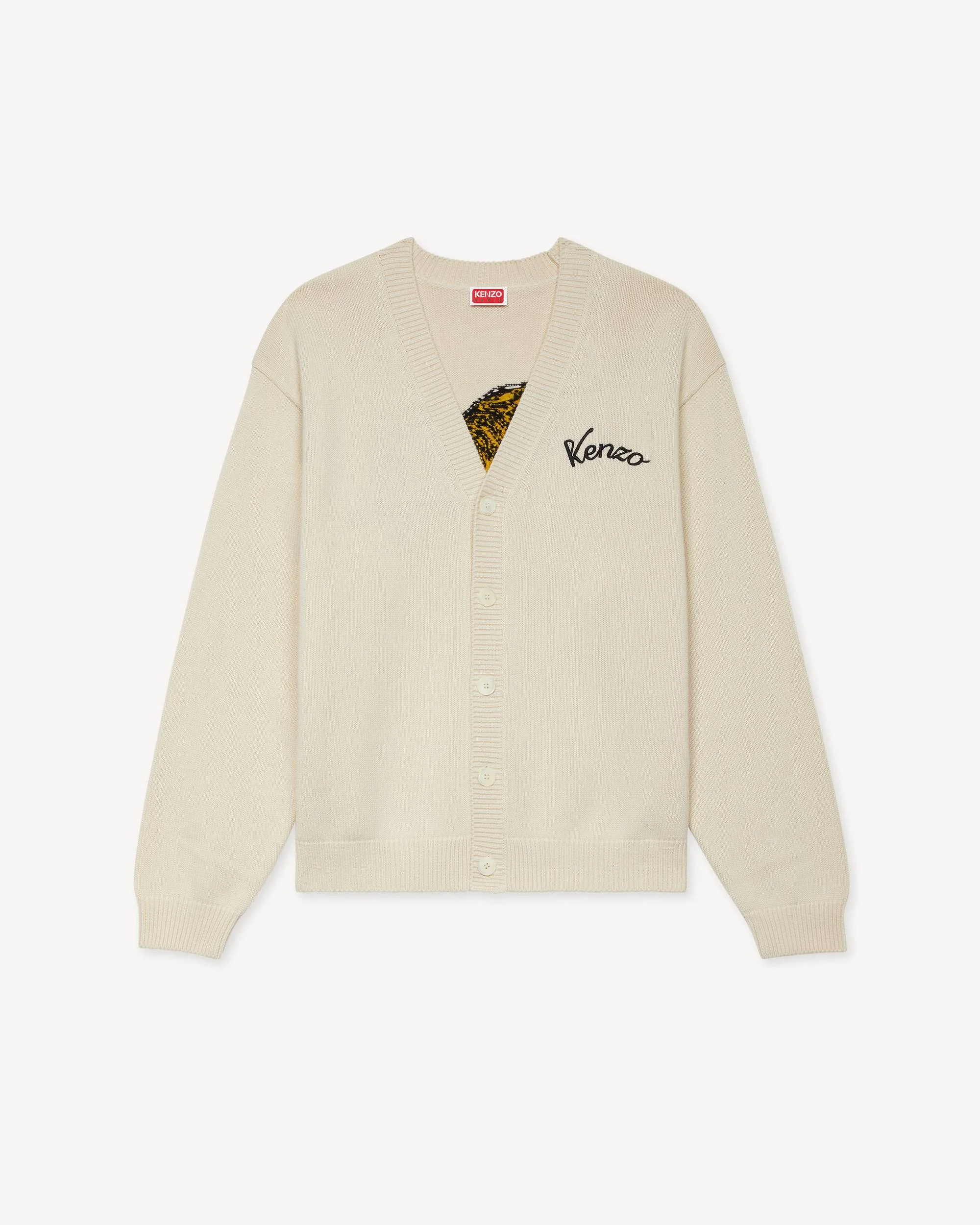 'KENZO Jumping Tiger' cardigan in wool cotton - 1