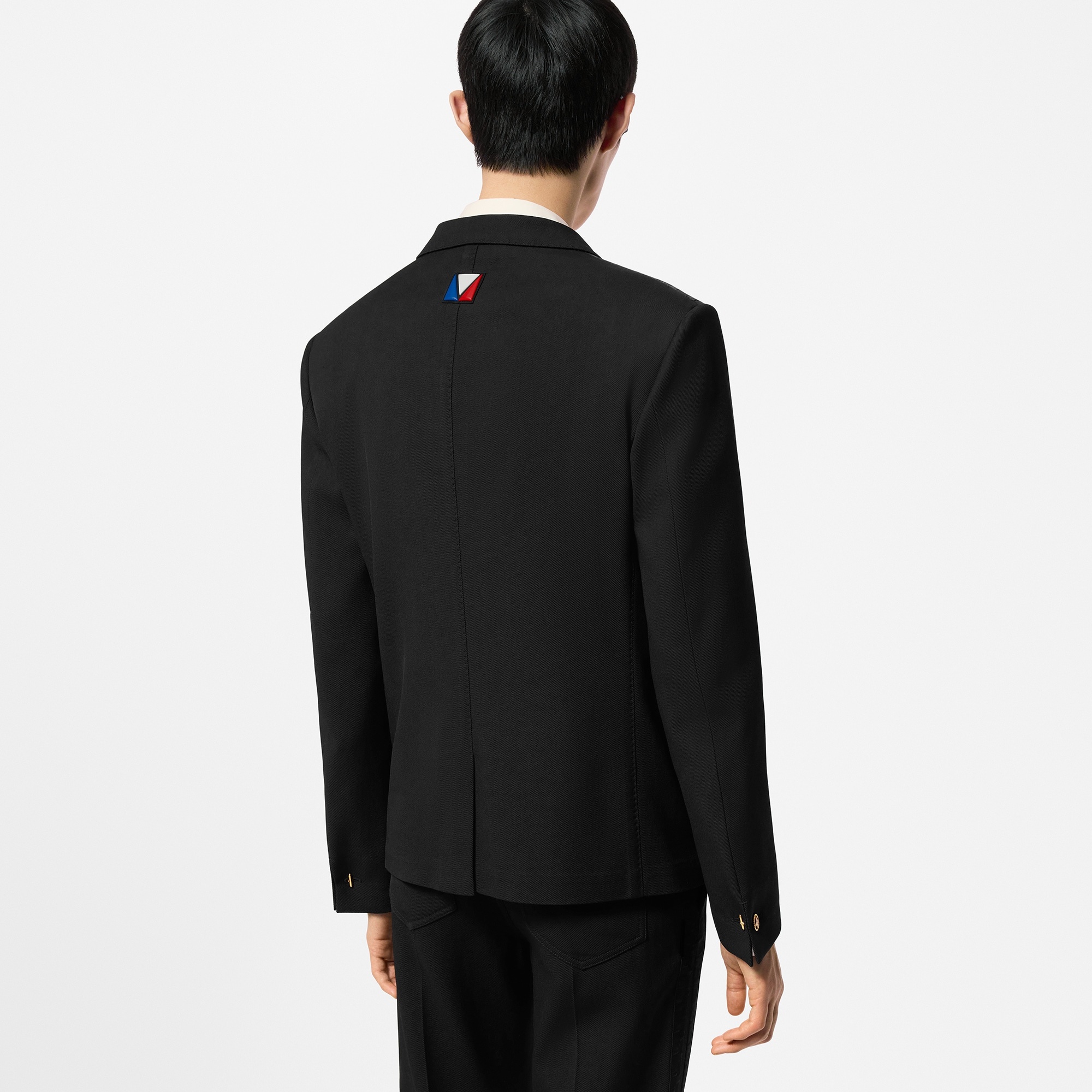 Double-Breasted Wool And Cotton Blend Tailored Jacket - 5